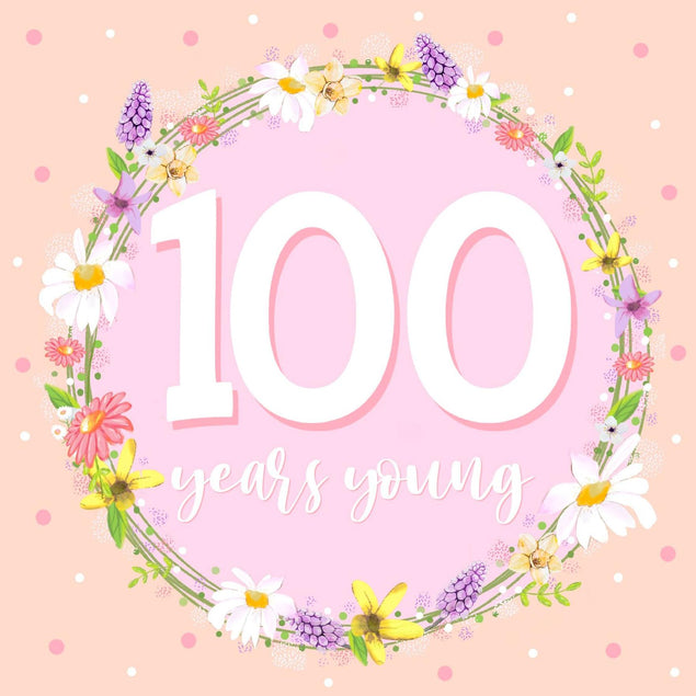 100 Years Young Confetti-exploding Greetings Card