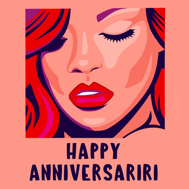 Happy AnniversaRiRi Confetti-exploding Greetings Card