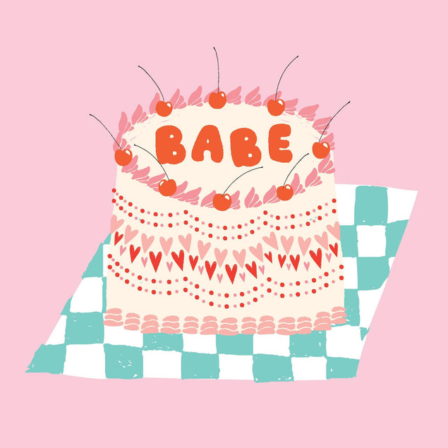 Babe Cake Confetti-exploding Greetings Card