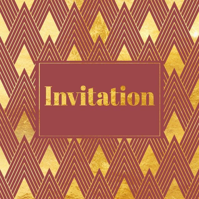 Golden Ornament Invitation Confetti-exploding Greetings Card