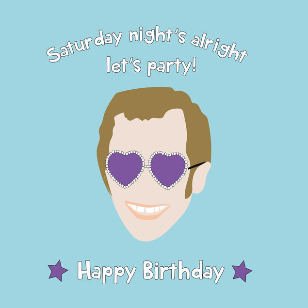 Let's Party Elton John Birthday Confetti-exploding Greetings Card