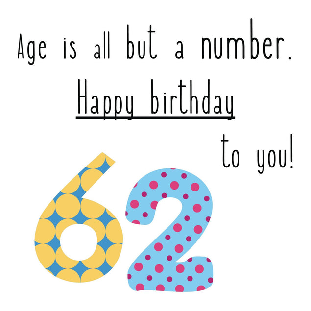 Happy 62nd Birthday To You! Confetti-exploding Greetings Card