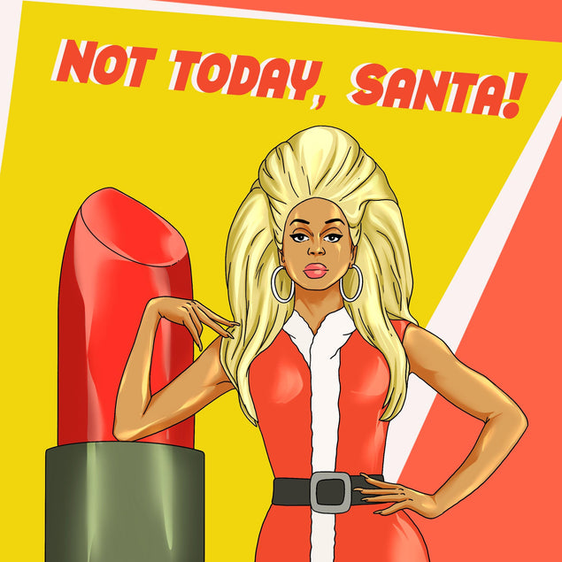 Merry Christmas Not Today Santa Confetti-exploding Greetings Card