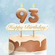93rd Happy Birthday Cake Confetti-exploding Greetings Card