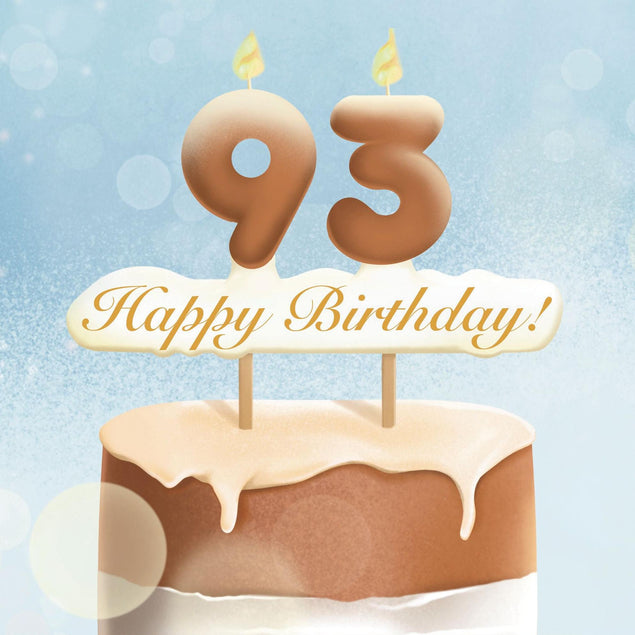 93rd Happy Birthday Cake Confetti-exploding Greetings Card