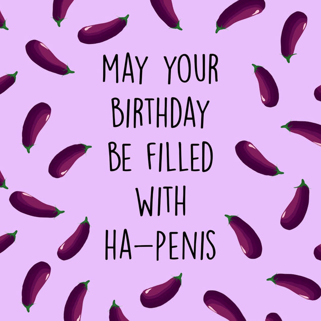 Birthday Filled With Ha-Penis Confetti-exploding Greetings Card