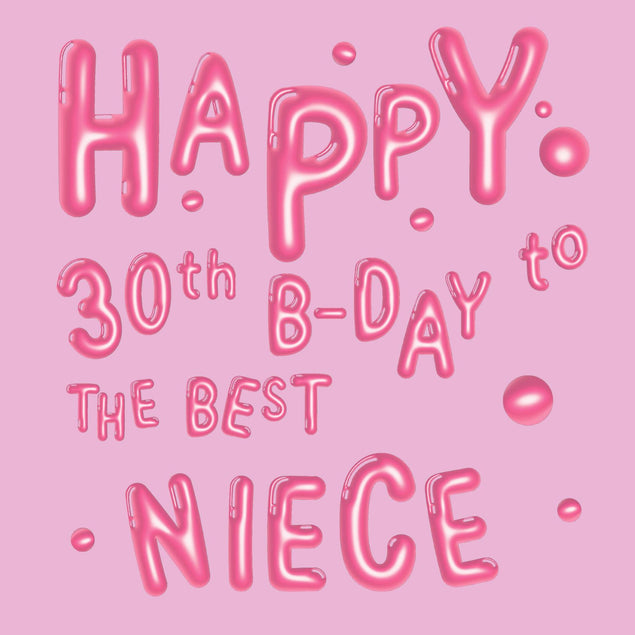 Happy 30th Birthday Best Niece Confetti-exploding Greetings Card