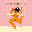 Tinsel Tits Naked Lady Christmas Confetti-exploding Greetings Card