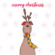 Merry Christmas Funny Deer Confetti-exploding Greetings Card