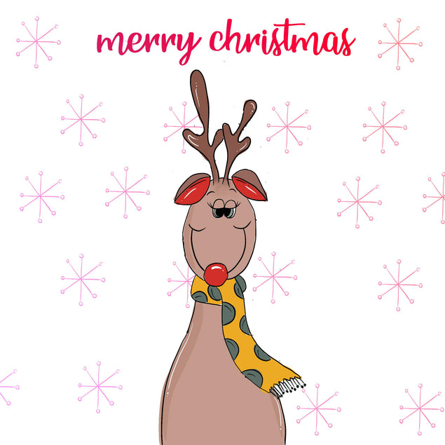 Merry Christmas Funny Deer Confetti-exploding Greetings Card