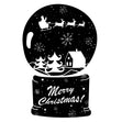 Snow Ball Merry Christmas Confetti-exploding Greetings Card