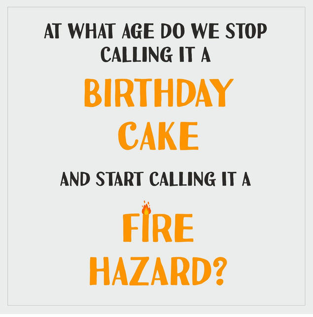 Birthday Cake Fire Hazard Confetti-exploding Greetings Card