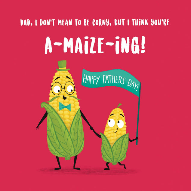 Sweetcorn Funny Father's Day Confetti-exploding Greetings Card