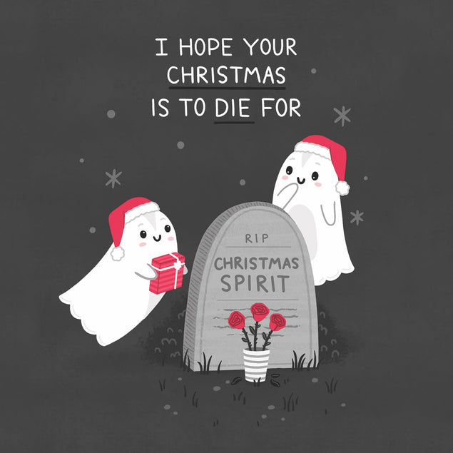 To Die For Cute Ghosts Christmas Confetti-exploding Greetings Card