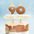 90th Happy Birthday Cake Confetti-exploding Greetings Card