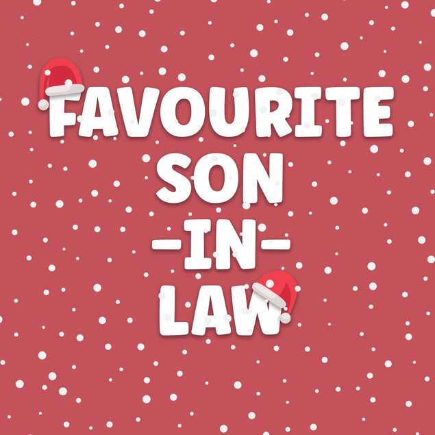 Favourite Son-in-Law Christmas Confetti-exploding Greetings Card