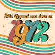 Legend Was Born In 1972 Confetti-exploding Greetings Card