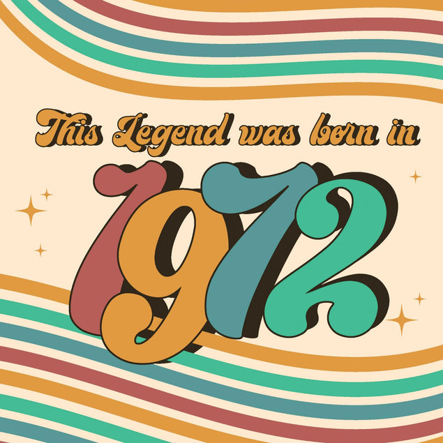 Legend Was Born In 1972 Confetti-exploding Greetings Card