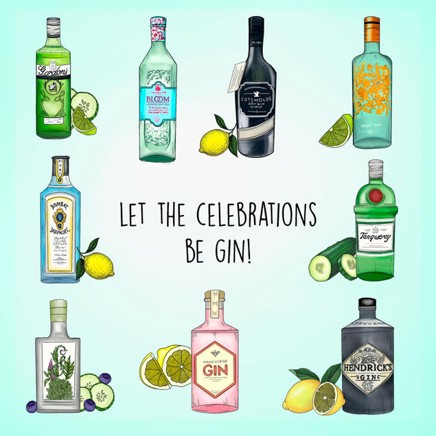 Let The Celebrations Be-Gin Confetti-exploding Greetings Card