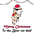 Merry Christmas Cat Dad Confetti-exploding Greetings Card