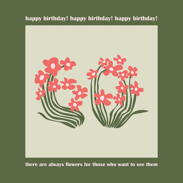 Flowers For Those Who Wants To See Them Happy 60th Birthday Confetti-exploding Greetings Card