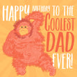 Orangutan Happy Birthday To The Coolest Dad Confetti-exploding Greetings Card