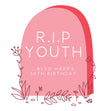 R.I.P Youth Also Happy 30th Birthday Confetti-exploding Greetings Card