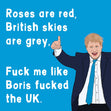 Roses Are Red British Sky Are Grey Confetti-exploding Greetings Card