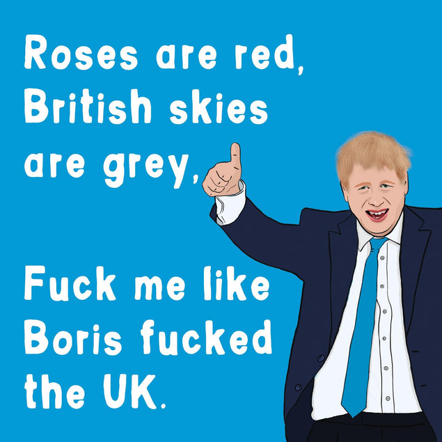 Roses Are Red British Sky Are Grey Confetti-exploding Greetings Card