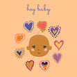 Cute Baby And Little Hearts New Baby Confetti-exploding Greetings Card