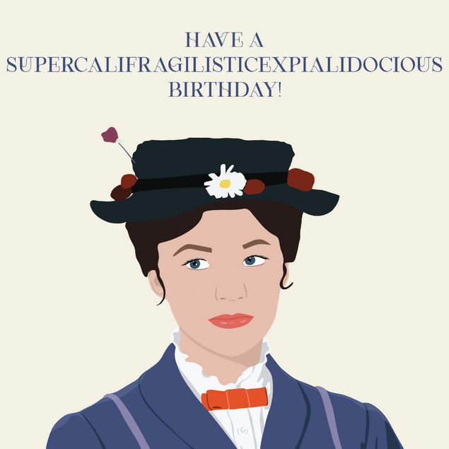 Mary Poppins Birthday Confetti-exploding Greetings Card