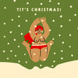 Tit's Christmas Naked Lady Christmas Confetti-exploding Greetings Card