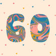60 Swirls Confetti-exploding Greetings Card