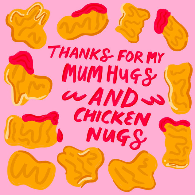 Mum Hugs And Chicken Nugs Mother's Day Confetti-exploding Greetings Card