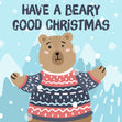 Beary Good Christmas Confetti-exploding Greetings Card