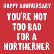 Happy Anniversary Northerner Confetti-exploding Greetings Card