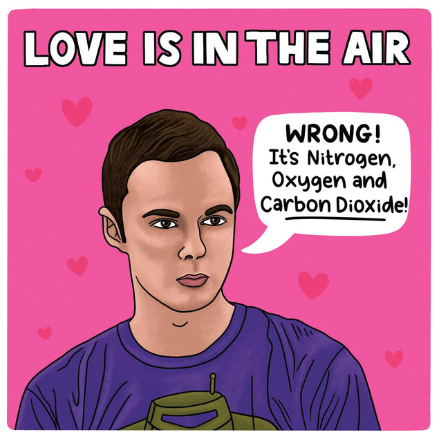 Love Is In The Air The Big Bang Theory Valentine's Day Confetti-exploding Greetings Card