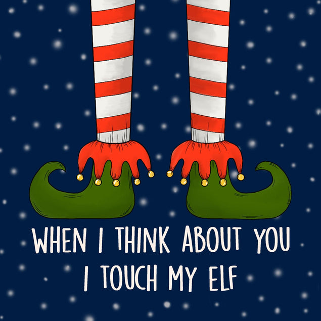 I Touch My Elf Christmas Confetti-exploding Greetings Card