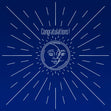Blue Background Sun And Moon Congratulations Confetti-exploding Greetings Card