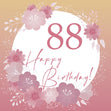 Happy Birthday Flowers 88 Confetti-exploding Greetings Card