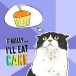 Finally I'll Eat Cake Happy Birthday Confetti-exploding Greetings Card