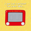 Etch A Sketch Happy 50th Birthday Confetti-exploding Greetings Card