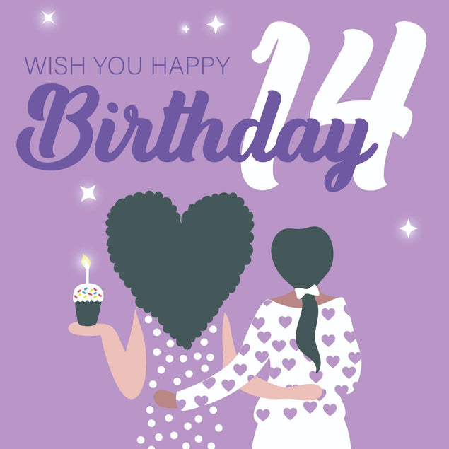Wish You Happy 14th Birthday Confetti-exploding Greetings Card