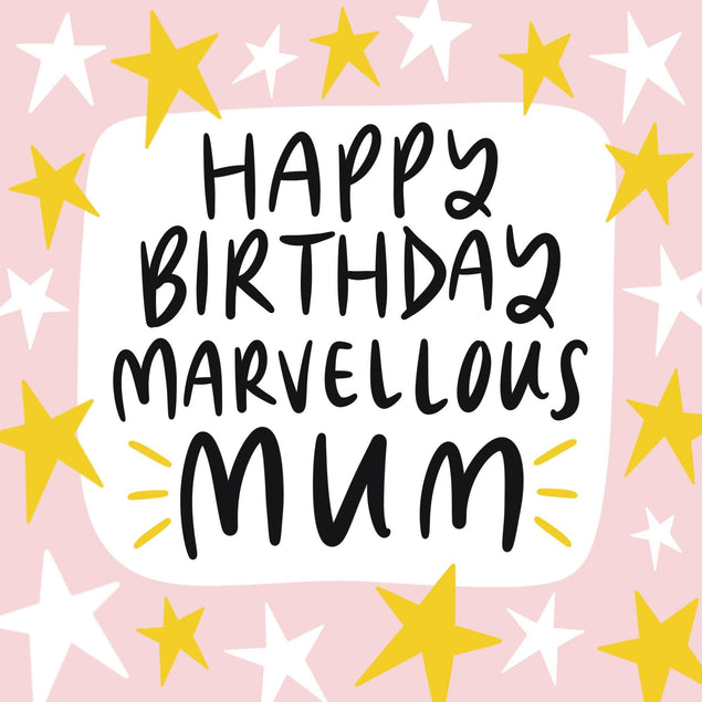 Happy Birthday Marvellous Mum Confetti-exploding Greetings Card