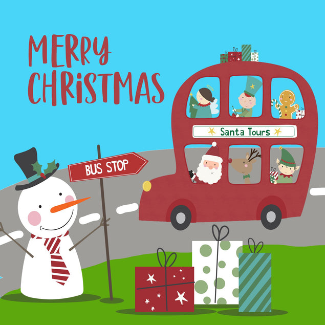 Santa Tours Christmas Confetti-exploding Greetings Card