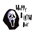 Halloween Happy Birthday Scream Movie Mask Confetti-exploding Greetings Card