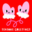 Season's Greetings Cute Mittens Christmas Confetti-exploding Greetings Card
