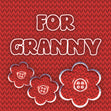 For Granny Embroidered Flowers Confetti-exploding Greetings Card