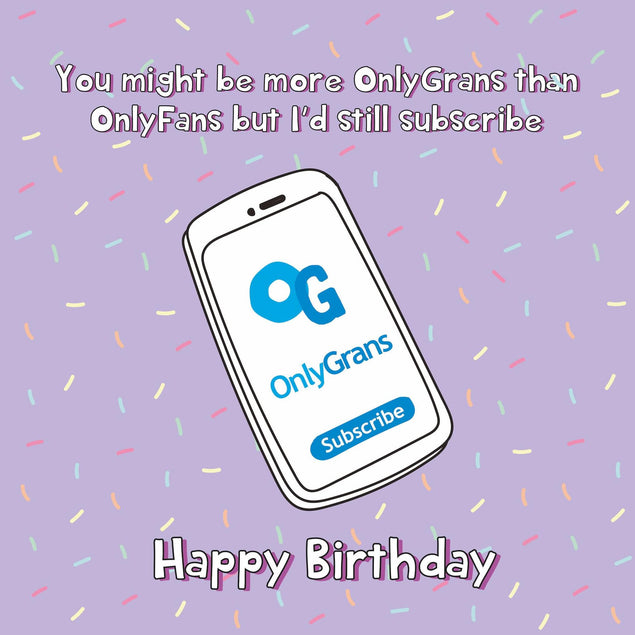 Happy Birthday Only Fans Confetti-exploding Greetings Card