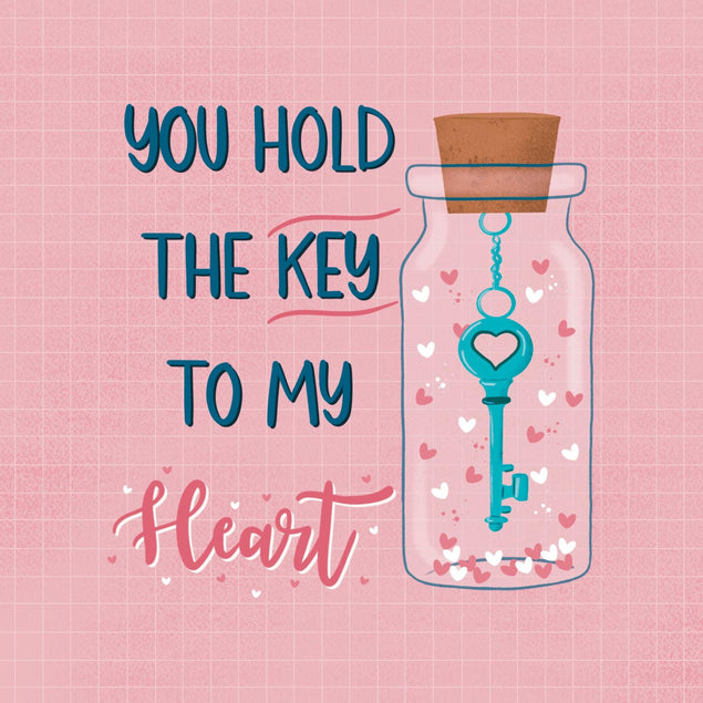 You Hold The Key To My Heart Confetti-exploding Greetings Card